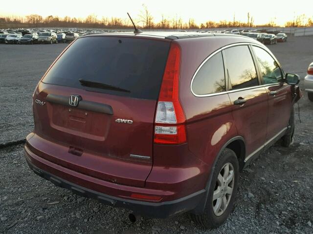 5J6RE4H41BL091072 - 2011 HONDA CR-V SE MAROON photo 4