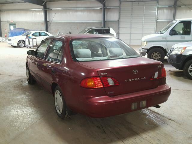 2T1BR18E4YC303658 - 2000 TOYOTA COROLLA VE MAROON photo 3