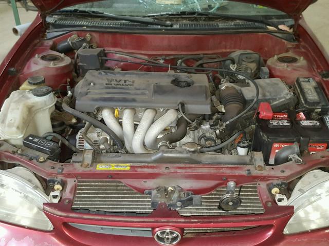 2T1BR18E4YC303658 - 2000 TOYOTA COROLLA VE MAROON photo 7