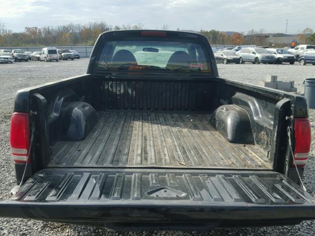 1B7GL22X0XS107057 - 1999 DODGE DAKOTA BLACK photo 6