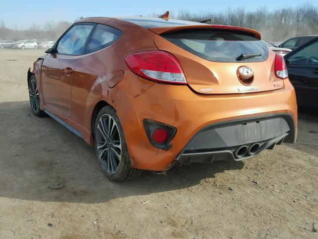 KMHTC6AE0GU299828 - 2016 HYUNDAI VELOSTER T ORANGE photo 3