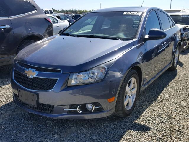 1G1PC5SB9E7185321 - 2014 CHEVROLET CRUZE LT BLUE photo 2