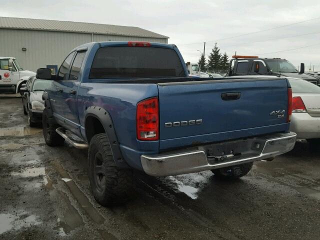 1D7HU18D74S729195 - 2004 DODGE RAM 1500 S BLUE photo 3