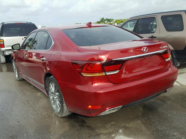 JTHGL5EFXF5054612 - 2015 LEXUS LS 460L RED photo 3