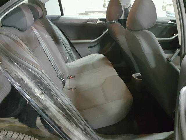 3VW1K7AJ4BM026628 - 2011 VOLKSWAGEN JETTA BASE BLACK photo 6