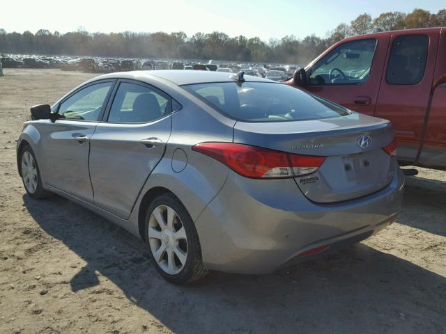 KMHDH4AEXCU285553 - 2012 HYUNDAI ELANTRA GL SILVER photo 3