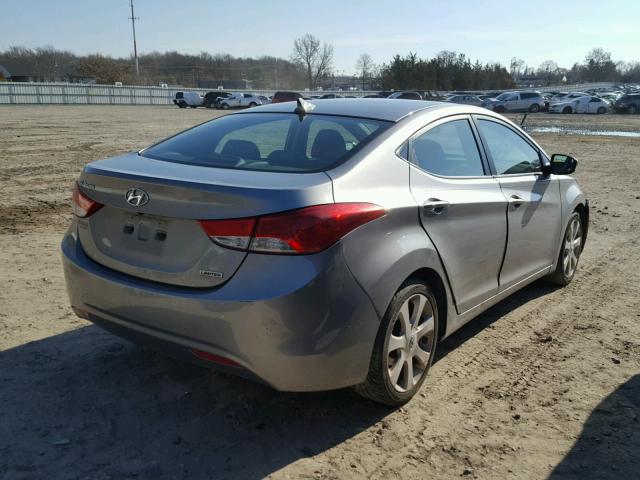 KMHDH4AEXCU285553 - 2012 HYUNDAI ELANTRA GL SILVER photo 4