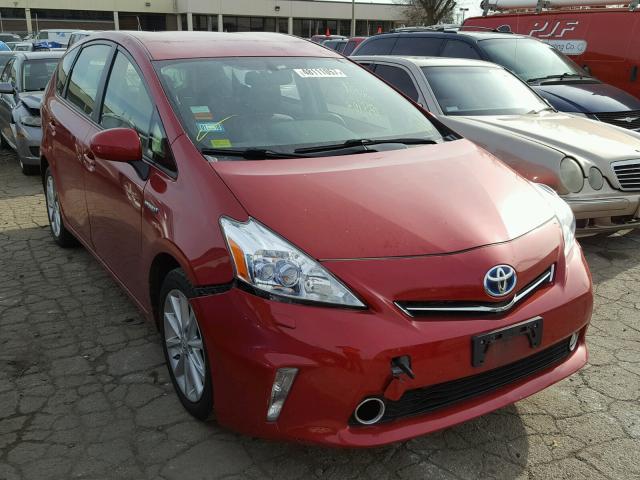 JTDZN3EU5C3182884 - 2012 TOYOTA PRIUS V RED photo 1