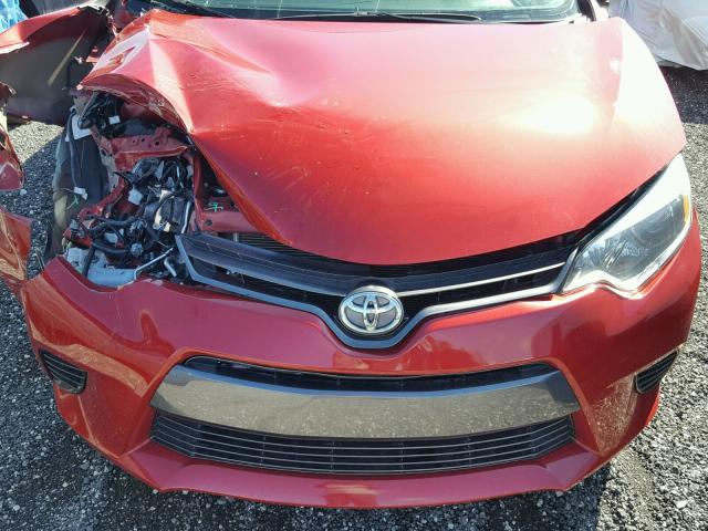 2T1BURHE6FC466984 - 2015 TOYOTA COROLLA L RED photo 7