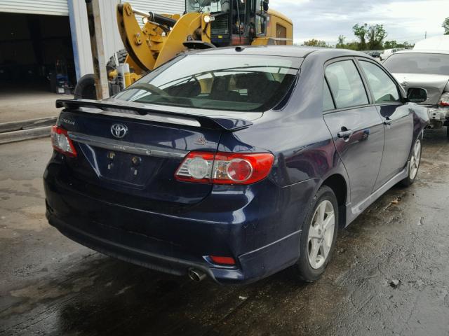 2T1BU4EEXBC747994 - 2011 TOYOTA COROLLA BA BLUE photo 4