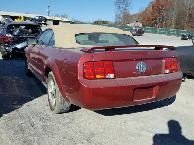 1ZVFT84N755215582 - 2005 FORD MUSTANG RED photo 3