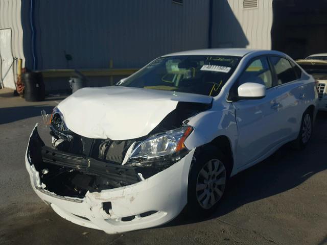 3N1AB7AP6FY247835 - 2015 NISSAN SENTRA S WHITE photo 2