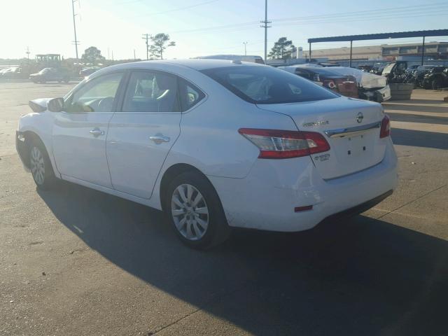 3N1AB7AP6FY247835 - 2015 NISSAN SENTRA S WHITE photo 3