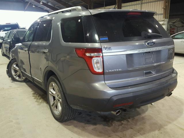 1FM5K7F85EGC24980 - 2014 FORD EXPLORER L GRAY photo 3