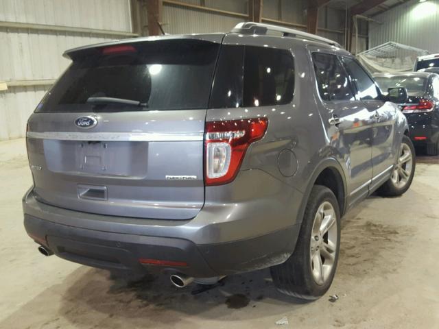 1FM5K7F85EGC24980 - 2014 FORD EXPLORER L GRAY photo 4