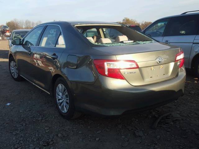 4T4BF1FK5DR293612 - 2013 TOYOTA CAMRY L GREEN photo 3