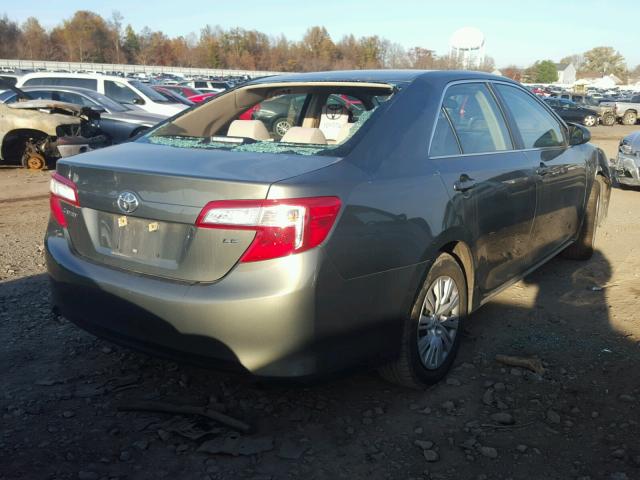 4T4BF1FK5DR293612 - 2013 TOYOTA CAMRY L GREEN photo 4