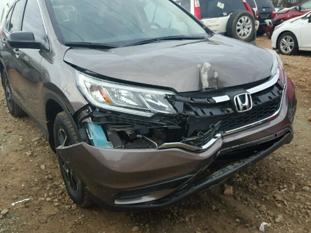 2HKRM3H47GH533139 - 2016 HONDA CR-V SE GRAY photo 9