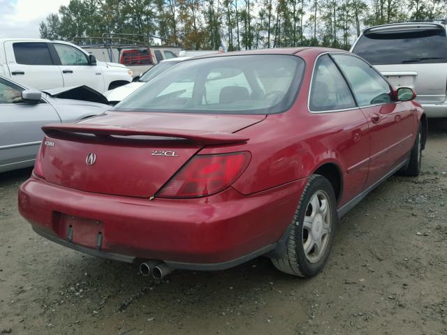 19UYA1257VL005153 - 1997 ACURA 2.2CL RED photo 4