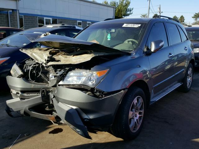 2HNYD28248H510054 - 2008 ACURA MDX GRAY photo 2