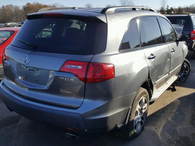 2HNYD28248H510054 - 2008 ACURA MDX GRAY photo 4