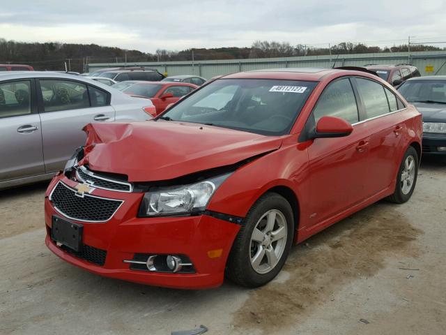 1G1PF5SC5C7288619 - 2012 CHEVROLET CRUZE LT RED photo 2