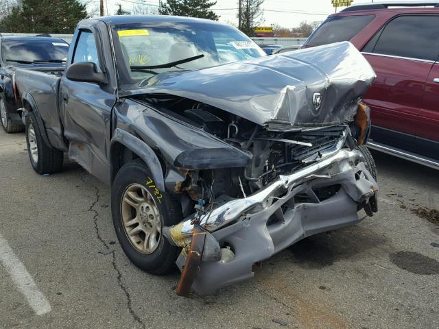 1D7FL46X33S296935 - 2003 DODGE DAKOTA SLT GRAY photo 1