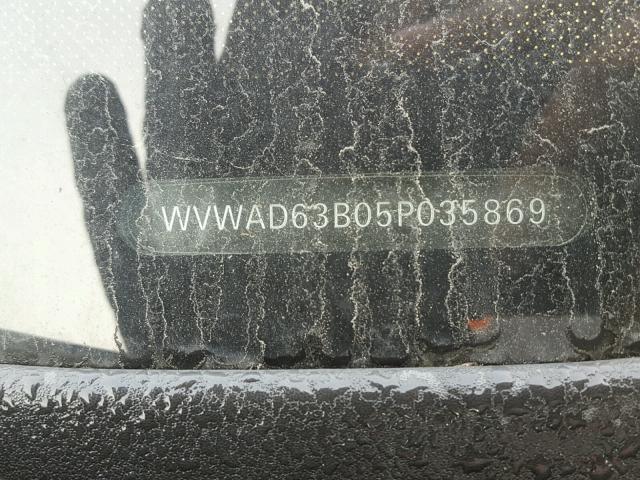 WVWAD63B05P035869 - 2005 VOLKSWAGEN PASSAT GLS BLACK photo 10