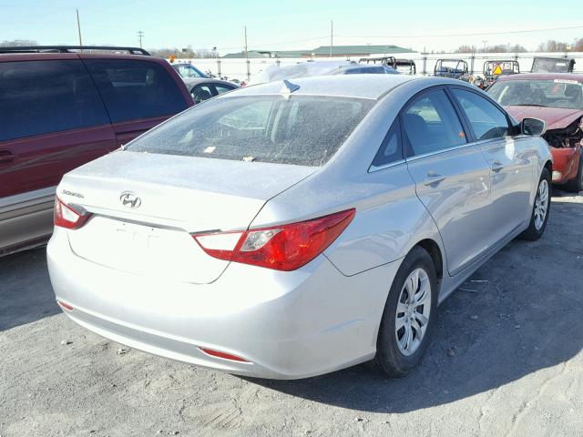 5NPEB4AC4BH235555 - 2011 HYUNDAI SONATA GLS SILVER photo 4