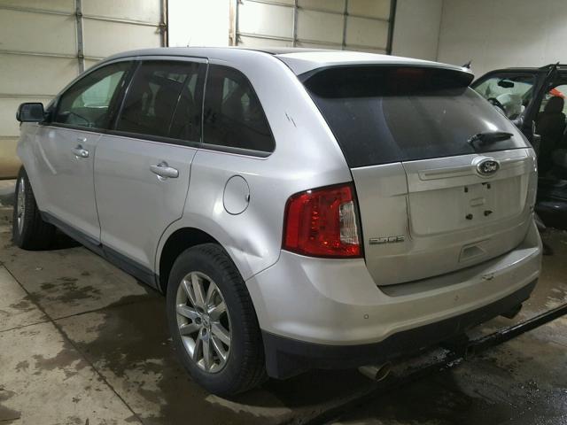 2FMDK4JC4DBB36269 - 2013 FORD EDGE SEL SILVER photo 3