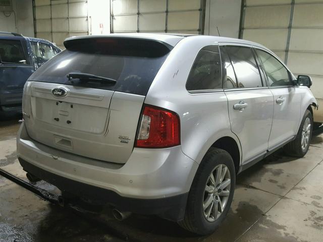 2FMDK4JC4DBB36269 - 2013 FORD EDGE SEL SILVER photo 4