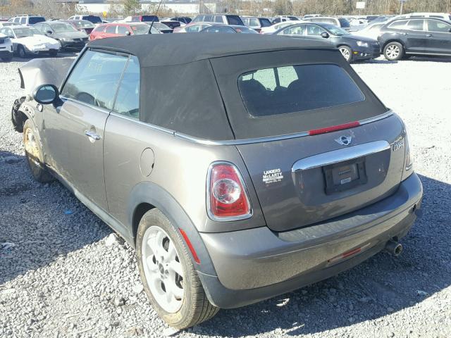 WMWZN3C56CT134982 - 2012 MINI COOPER GRAY photo 3