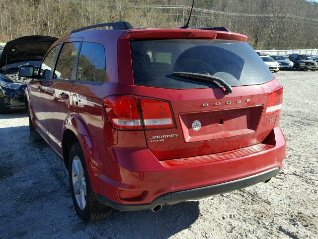 3C4PDDBG0CT274083 - 2012 DODGE JOURNEY SX RED photo 3