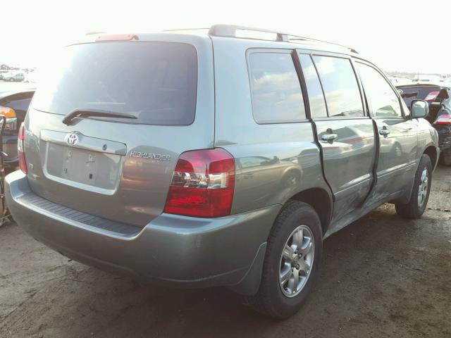 JTEGP21A260124403 - 2006 TOYOTA HIGHLANDER GREEN photo 4