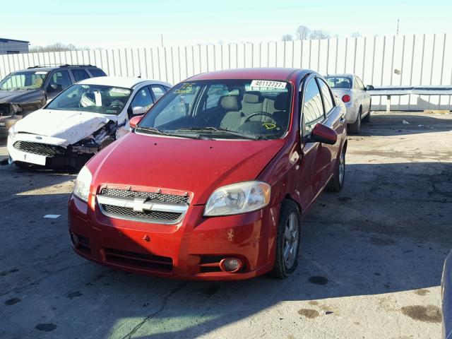 KL1TG56618B264482 - 2008 CHEVROLET AVEO LT RED photo 2