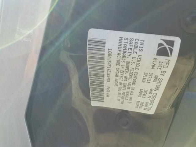 1G8AJ54F14Z168478 - 2004 SATURN ION LEVEL 银色 照片 10