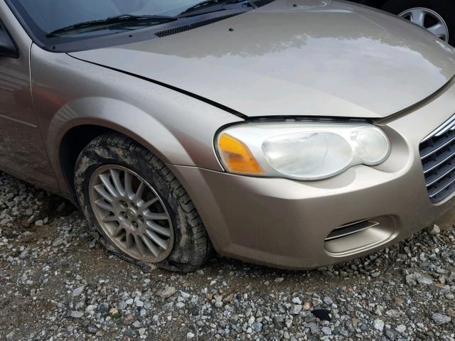 1C3EL46X34N169905 - 2004 CHRYSLER SEBRING LX TAN photo 9