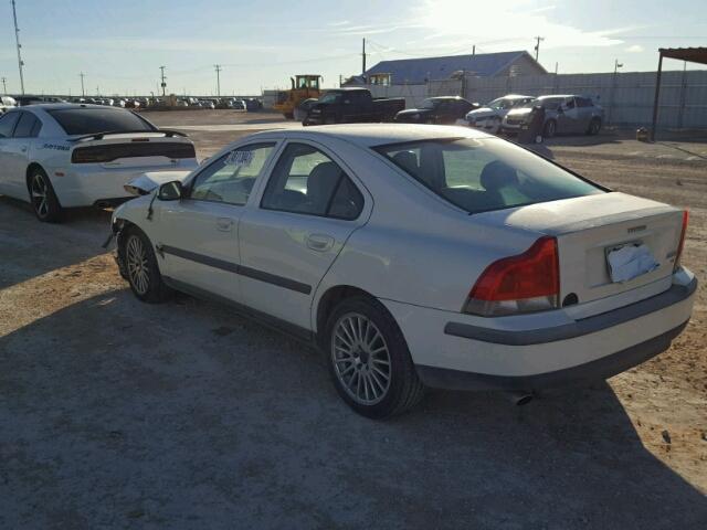 YV1RS53D612001554 - 2001 VOLVO S60 T5 WHITE photo 3