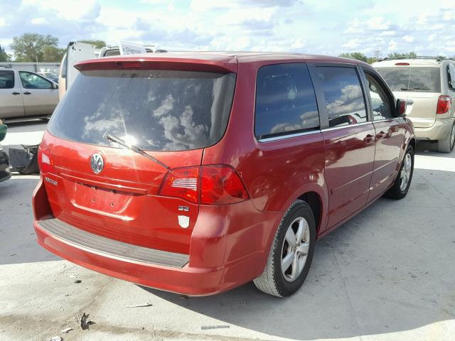 2V8HW34149R554770 - 2009 VOLKSWAGEN ROUTAN SE RED photo 4