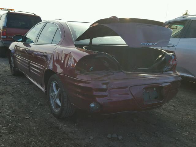 1G2NF52FX2C145104 - 2002 PONTIAC GRAND AM S 栗色 照片 3