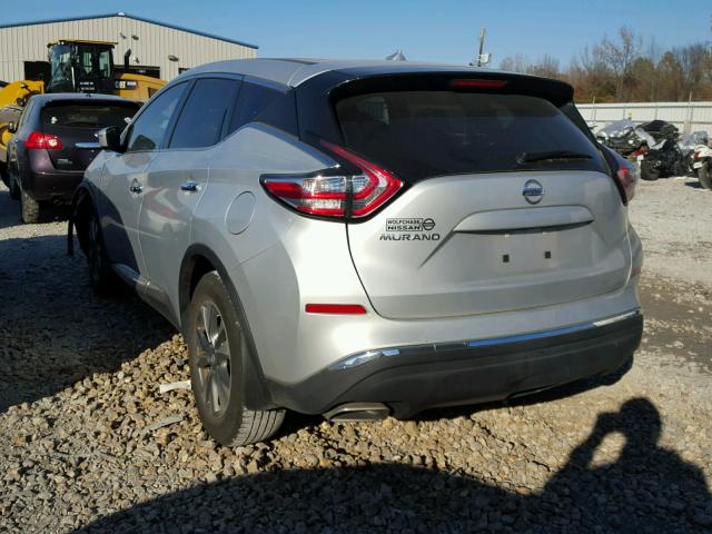 5N1AZ2MG7FN223754 - 2015 NISSAN MURANO S SILVER photo 3