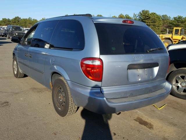 1D4GP24R05B424663 - 2005 DODGE GRAND CARA BLUE photo 3