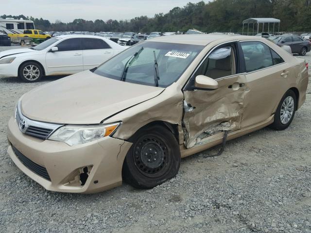 4T1BF1FK4CU522273 - 2012 TOYOTA CAMRY BASE GOLD photo 2