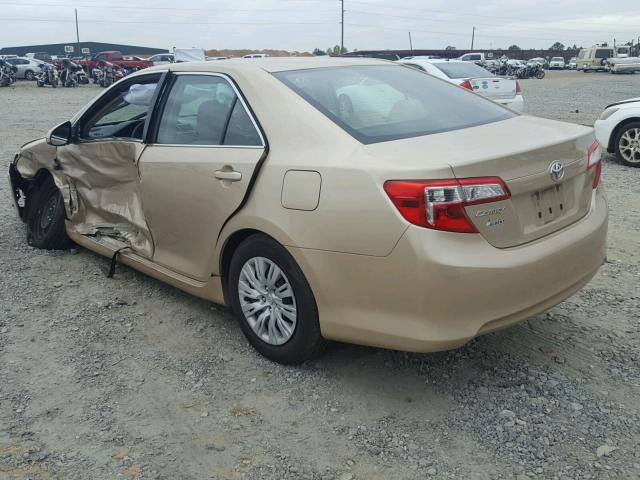 4T1BF1FK4CU522273 - 2012 TOYOTA CAMRY BASE GOLD photo 3