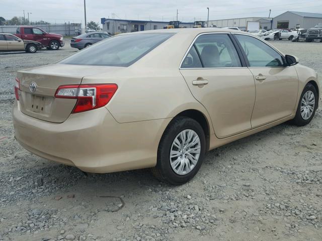 4T1BF1FK4CU522273 - 2012 TOYOTA CAMRY BASE GOLD photo 4
