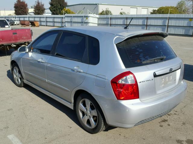 KNAFE162385018286 - 2008 KIA SPECTRA5 5 SILVER photo 3