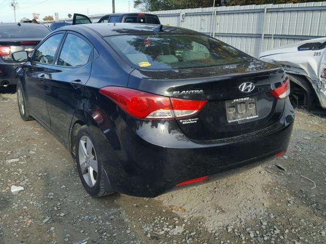 KMHDH4AE8CU339724 - 2012 HYUNDAI ELANTRA GL BLACK photo 3