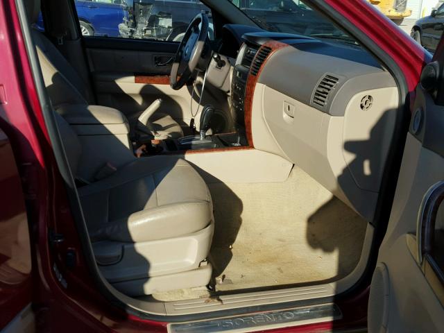 KNDJC733345186653 - 2004 KIA SORENTO EX RED photo 5