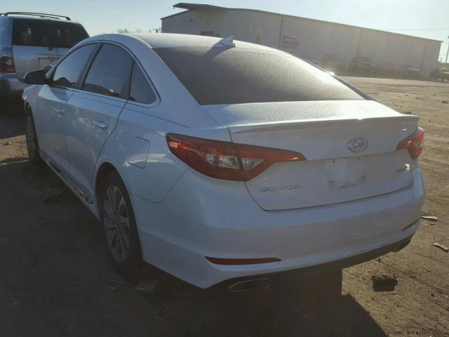 5NPE34AF3GH431047 - 2016 HYUNDAI SONATA SPO WHITE photo 3