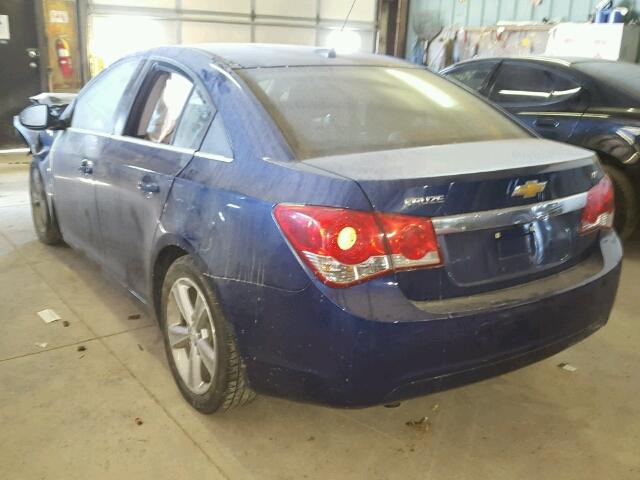 1G1PE5SB1D7176928 - 2013 CHEVROLET CRUZE LT BLUE photo 3